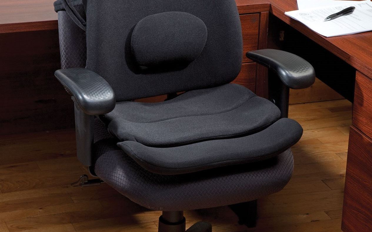  Cojín para silla de oficina, cojín de silla de escritorio para  sentarse por mucho tiempo, cojín de asiento extra grande unido para silla  de oficina para soporte de glúteos y espalda